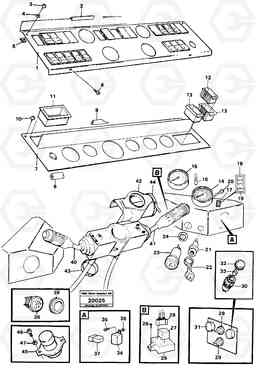 56681 Instrument panel and instruments L50 L50 S/N -6400/-60300 USA, Volvo Construction Equipment