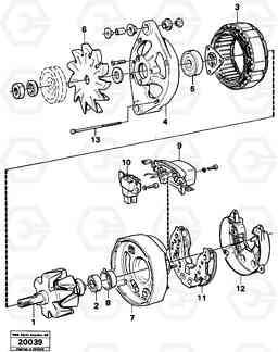 13040 Alternator L50 L50 S/N -6400/-60300 USA, Volvo Construction Equipment