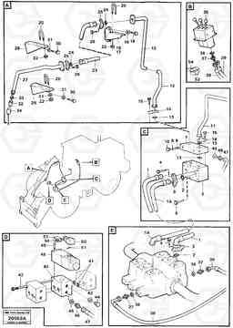 46042 Extra hydraulic equipment3rd hydraulic control L120 Volvo BM L120, Volvo Construction Equipment