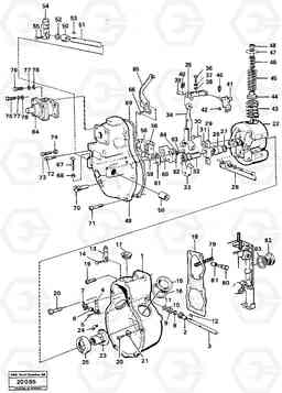 68358 Centrifugal governor. L70 L70 S/N -7400/ -60500 USA, Volvo Construction Equipment