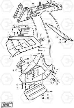 41126 Bottom-guard plates L120 Volvo BM L120, Volvo Construction Equipment