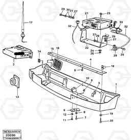 28781 Radio panel L120 Volvo BM L120, Volvo Construction Equipment