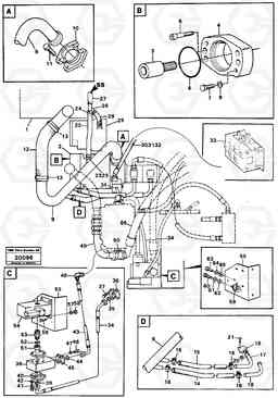 97708 Hydraulic system, rear, 5:th, 6:th function. L50 L50 S/N -6400/-60300 USA, Volvo Construction Equipment