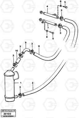 76217 Oil cooler with hoses. L90 L90, Volvo Construction Equipment