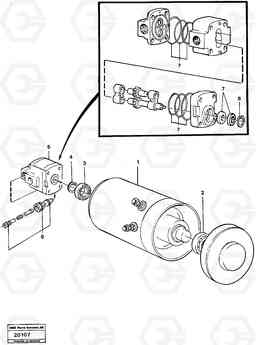 24299 Pump unit. L70 L70 S/N -7400/ -60500 USA, Volvo Construction Equipment