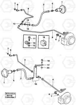 20632 Hydraulic brake system trailer 6 X 4 A25 VOLVO BM VOLVO BM A25, Volvo Construction Equipment