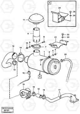 73848 Inlet system L120 Volvo BM L120, Volvo Construction Equipment