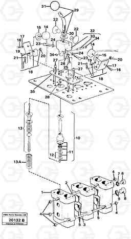 97619 Servo-system servo valve L120 Volvo BM L120, Volvo Construction Equipment