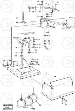 2848 Relief valve with fitting parts L120 Volvo BM L120, Volvo Construction Equipment