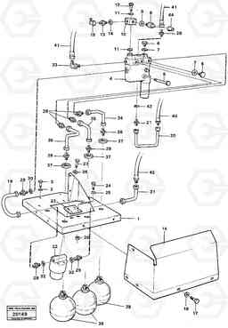 2843 Relief valve with fitting parts L120 Volvo BM L120, Volvo Construction Equipment