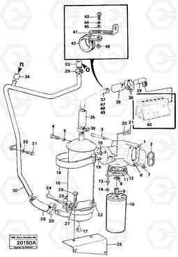 69175 Oil filter and oil cooler L160 VOLVO BM L160, Volvo Construction Equipment