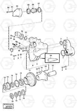 22342 Water pump with fitting parts L160 VOLVO BM L160, Volvo Construction Equipment