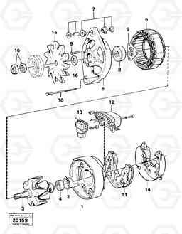 14795 Alternator 5350B Volvo BM 5350B SER NO 2229 - 3999, Volvo Construction Equipment