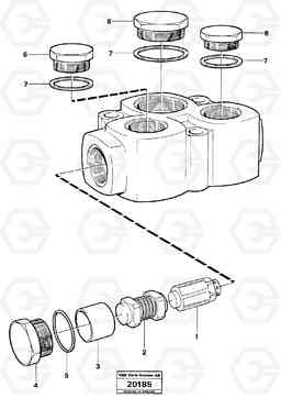 64174 Check valve L160 VOLVO BM L160, Volvo Construction Equipment