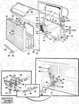 84923 Radiator with assembly p. L160 VOLVO BM L160, Volvo Construction Equipment