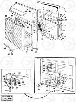 67381 Radiator with assembly p. L160 VOLVO BM L160, Volvo Construction Equipment