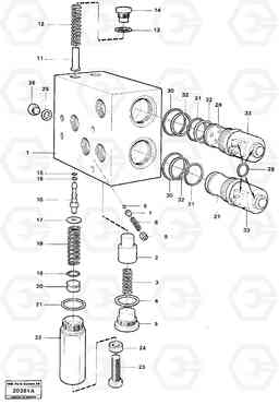 19445 Valves L120 Volvo BM L120, Volvo Construction Equipment