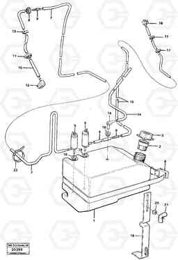 2897 Windshield washer L120 Volvo BM L120, Volvo Construction Equipment