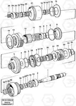 15649 Hydraulic clutch forward / 1:st speeds. L160 VOLVO BM L160, Volvo Construction Equipment