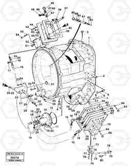 100731 Converter housing with fitting parts L160 VOLVO BM L160, Volvo Construction Equipment