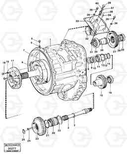 16752 Converter housing: gear and shafts L160 VOLVO BM L160, Volvo Construction Equipment