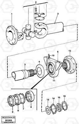 15658 Propeller shaft L160 VOLVO BM L160, Volvo Construction Equipment