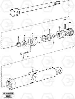 4800 Hydraulic cylinder. L160 VOLVO BM L160, Volvo Construction Equipment