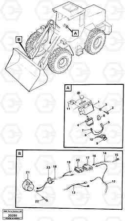 11430 Electrical equipment 4:th and 5:th function. L160 VOLVO BM L160, Volvo Construction Equipment