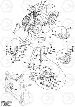 93801 Hydraulic system for attachment bracket. L160 VOLVO BM L160, Volvo Construction Equipment