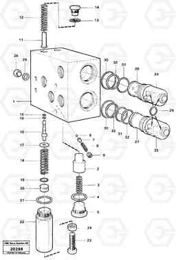 16114 Relief valve. L160 VOLVO BM L160, Volvo Construction Equipment