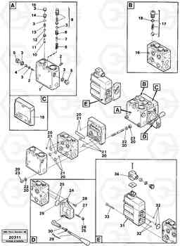 102806 Relief valve. L160 VOLVO BM L160, Volvo Construction Equipment