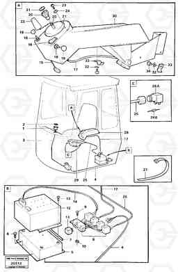 3552 Comfort drive control, electrical system. L160 VOLVO BM L160, Volvo Construction Equipment