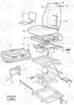 54409 Operator's seat, heated, air suspensioned. L160 VOLVO BM L160, Volvo Construction Equipment