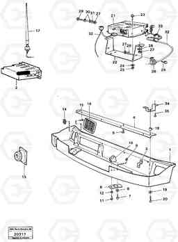 11166 Radio panel. L160 VOLVO BM L160, Volvo Construction Equipment