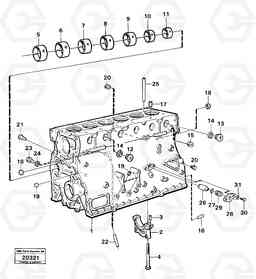 98930 Cylinder block L160 VOLVO BM L160, Volvo Construction Equipment