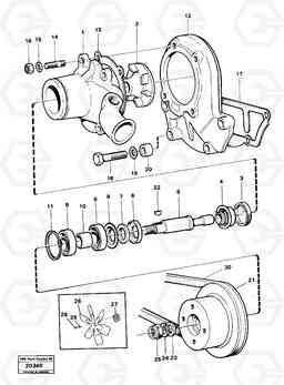 4378 Water pump L30 L30, Volvo Construction Equipment