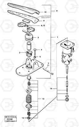 4970 Footbrake valve L30 L30, Volvo Construction Equipment