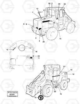 65967 Sign plates and decals L30 L30, Volvo Construction Equipment