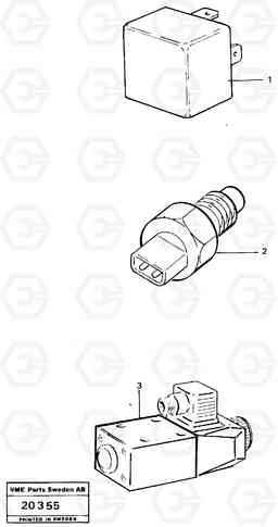 98292 Relays, sensors and solenoid valves. Referens list L90 L90, Volvo Construction Equipment