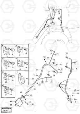 16630 Extended lubepoints for loader linkage. L90 L90, Volvo Construction Equipment