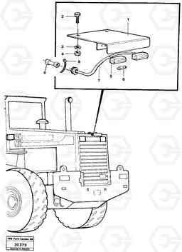 19137 License plate lamp L120 Volvo BM L120, Volvo Construction Equipment