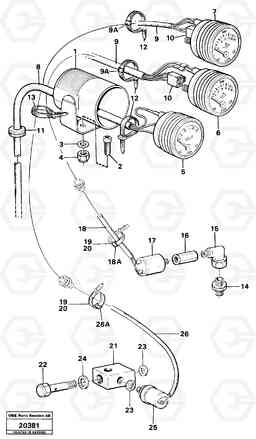 23348 Instruments panel L120 Volvo BM L120, Volvo Construction Equipment