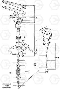 19367 Footbrake valve L120 Volvo BM L120, Volvo Construction Equipment