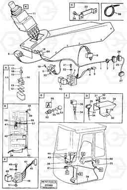 2900 Cable harness for Cdc-steering L120 Volvo BM L120, Volvo Construction Equipment