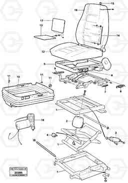 61389 Driver's seat, air suspensioned, heated L120 Volvo BM L120, Volvo Construction Equipment
