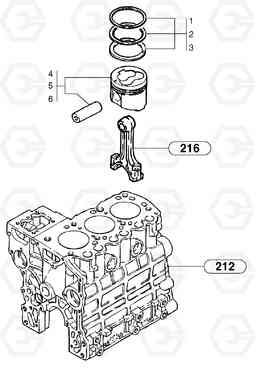 9079 Pistons (us) EC20 TYPE 263 XT/XTV, Volvo Construction Equipment