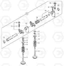16412 Rocker arm shaft EC25 TYPE 281, Volvo Construction Equipment
