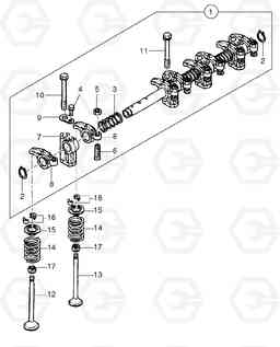 3141 Rocker arm shaft EC45 TYPE 284, Volvo Construction Equipment