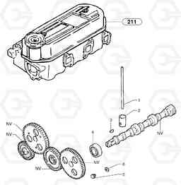 9087 Camshaft EC20 TYPE 263 XT/XTV, Volvo Construction Equipment