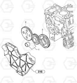 1278 Timing gears EC30 TYPE 282, Volvo Construction Equipment